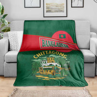 Bangladesh Chittagong Heritage Blanket with National Emblem and Flag
