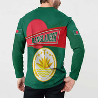Bangladesh Chittagong Heritage Button Sweatshirt with National Emblem and Flag