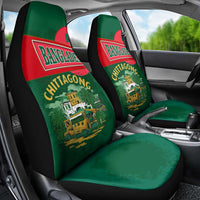 Bangladesh Chittagong Heritage Car Seat Cover with National Emblem and Flag