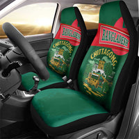 Bangladesh Chittagong Heritage Car Seat Cover with National Emblem and Flag
