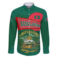 Bangladesh Chittagong Heritage Family Matching Long Sleeve Bodycon Dress and Hawaiian Shirt with National Emblem and Flag