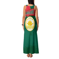 Bangladesh Chittagong Heritage Family Matching Tank Maxi Dress and Hawaiian Shirt with National Emblem and Flag