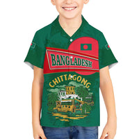 Bangladesh Chittagong Heritage Hawaiian Shirt with National Emblem and Flag