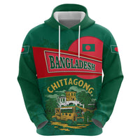 Bangladesh Chittagong Heritage Hoodie with National Emblem and Flag