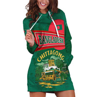 Bangladesh Chittagong Heritage Hoodie Dress with National Emblem and Flag