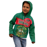 Bangladesh Chittagong Heritage Kid Hoodie with National Emblem and Flag