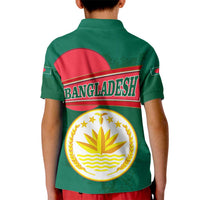 Bangladesh Chittagong Heritage Kid Polo Shirt with National Emblem and Flag