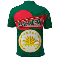 Bangladesh Chittagong Heritage Polo Shirt with National Emblem and Flag