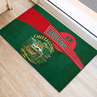 Bangladesh Chittagong Heritage Rubber Doormat with National Emblem and Flag