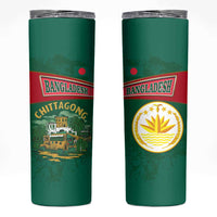 Bangladesh Chittagong Heritage Skinny Tumbler with National Emblem and Flag