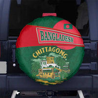 Bangladesh Chittagong Heritage Spare Tire Cover with National Emblem and Flag