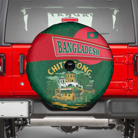Bangladesh Chittagong Heritage Spare Tire Cover with National Emblem and Flag