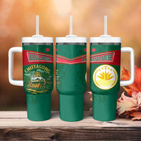 Bangladesh Chittagong Heritage Tumbler With Handle with National Emblem and Flag