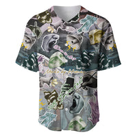 Personalized Made By Human Imperfect Statue Faces Baseball Jersey Handmade Look Grunge Collage Pop Art