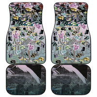 Personalized Made By Human Imperfect Statue Faces Car Mats Handmade Look Grunge Collage Pop Art