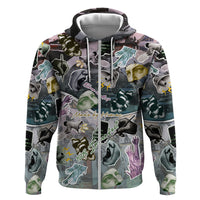 Personalized Made By Human Imperfect Statue Faces Hoodie Handmade Look Grunge Collage Pop Art