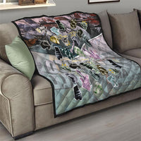 Personalized Made By Human Imperfect Statue Faces Quilt Handmade Look Grunge Collage Pop Art
