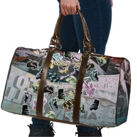 Personalized Made By Human Imperfect Statue Faces Travel Bag Handmade Look Grunge Collage Pop Art