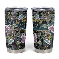 Personalized Made By Human Imperfect Statue Faces Tumbler Cup Handmade Look Grunge Collage Pop Art