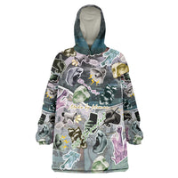 Personalized Made By Human Imperfect Statue Faces Wearable Blanket Hoodie Handmade Look Grunge Collage Pop Art