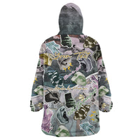 Personalized Made By Human Imperfect Statue Faces Wearable Blanket Hoodie Handmade Look Grunge Collage Pop Art