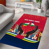 Central African Republic Area Rug with Red Blue Green Tribal Design and National Flag - Wonder Print Shop