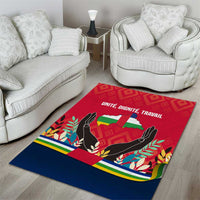 Central African Republic Area Rug with Red Blue Green Tribal Design and National Flag - Wonder Print Shop