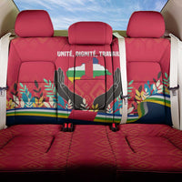 Central African Republic Back Car Seat Cover with Red Blue Green Tribal Design and National Flag - Wonder Print Shop