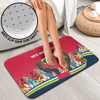 Central African Republic Bathroom Set with Red Blue Green Tribal Design and National Flag - Wonder Print Shop