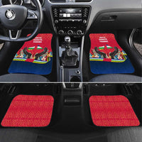 Central African Republic Car Mats with Red Blue Green Tribal Design and National Flag - Wonder Print Shop