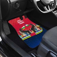 Central African Republic Car Mats with Red Blue Green Tribal Design and National Flag - Wonder Print Shop