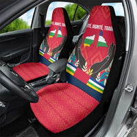 Central African Republic Car Seat Cover with Red Blue Green Tribal Design and National Flag - Wonder Print Shop