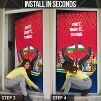 Central African Republic Door Cover with Red Blue Green Tribal Design and National Flag - Wonder Print Shop