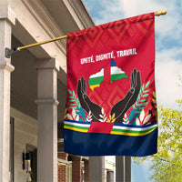 Central African Republic Garden Flag with Red Blue Green Tribal Design and National Flag - Wonder Print Shop