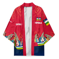 Central African Republic Kimono with Red Blue Green Tribal Design and National Flag - Wonder Print Shop