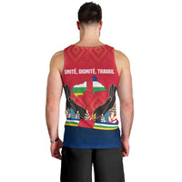 Central African Republic Men Tank Top with Red Blue Green Tribal Design and National Flag - Wonder Print Shop