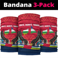 Central African Republic Neck Gaiter with Red Blue Green Tribal Design and National Flag - Wonder Print Shop