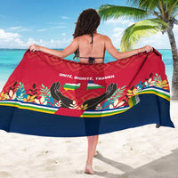 Central African Republic Sarong with Red Blue Green Tribal Design and National Flag - Wonder Print Shop