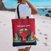 Central African Republic Tote Bag with Red Blue Green Tribal Design and National Flag - Wonder Print Shop