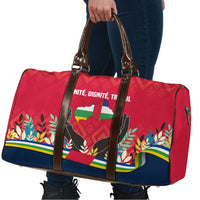 Central African Republic Travel Bag with Red Blue Green Tribal Design and National Flag - Wonder Print Shop