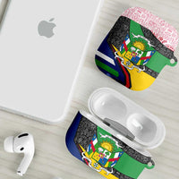 Central African Republic AirPods Case with Multicolor Tribal Design and National Emblem - Wonder Print Shop