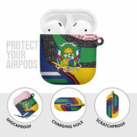 Central African Republic AirPods Case with Multicolor Tribal Design and National Emblem - Wonder Print Shop