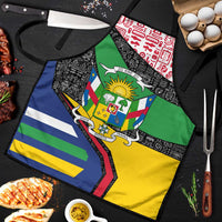 Central African Republic Apron with Multicolor Tribal Design and National Emblem - Wonder Print Shop