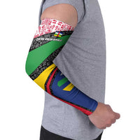 Central African Republic Arm Sleeves with Multicolor Tribal Design and National Emblem - Wonder Print Shop