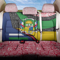 Central African Republic Back Car Seat Cover with Multicolor Tribal Design and National Emblem - Wonder Print Shop