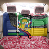 Central African Republic Back Car Seat Cover with Multicolor Tribal Design and National Emblem - Wonder Print Shop