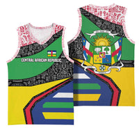 Central African Republic Basketball Jersey with Multicolor Tribal Design and National Emblem - Wonder Print Shop