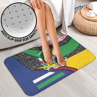 Central African Republic Bathroom Set with Multicolor Tribal Design and National Emblem - Wonder Print Shop