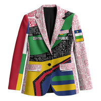 Central African Republic Blazer with Multicolor Tribal Design and National Emblem - Wonder Print Shop