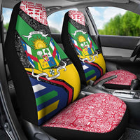 Central African Republic Car Seat Cover with Multicolor Tribal Design and National Emblem - Wonder Print Shop